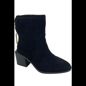 Vince Camuto Water-Repellent Suede Mid-Shaft Boots Kortimy Black - Medium